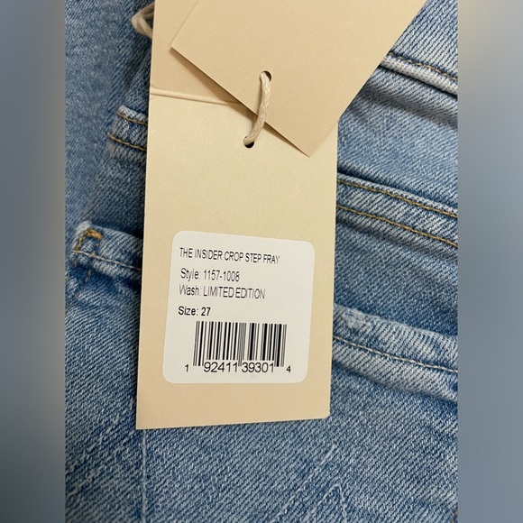 NWT MOTHER jeans Insider Crop Step Frey Limited Edition Wash Size 27 - Picture 16 of 16